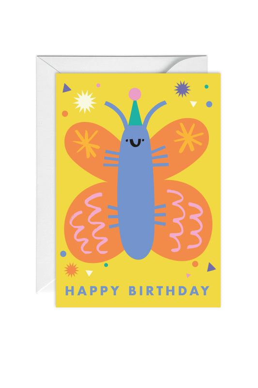 Birthday Fun, Butterfly, Animal, Kids Birthday, Greeting Card