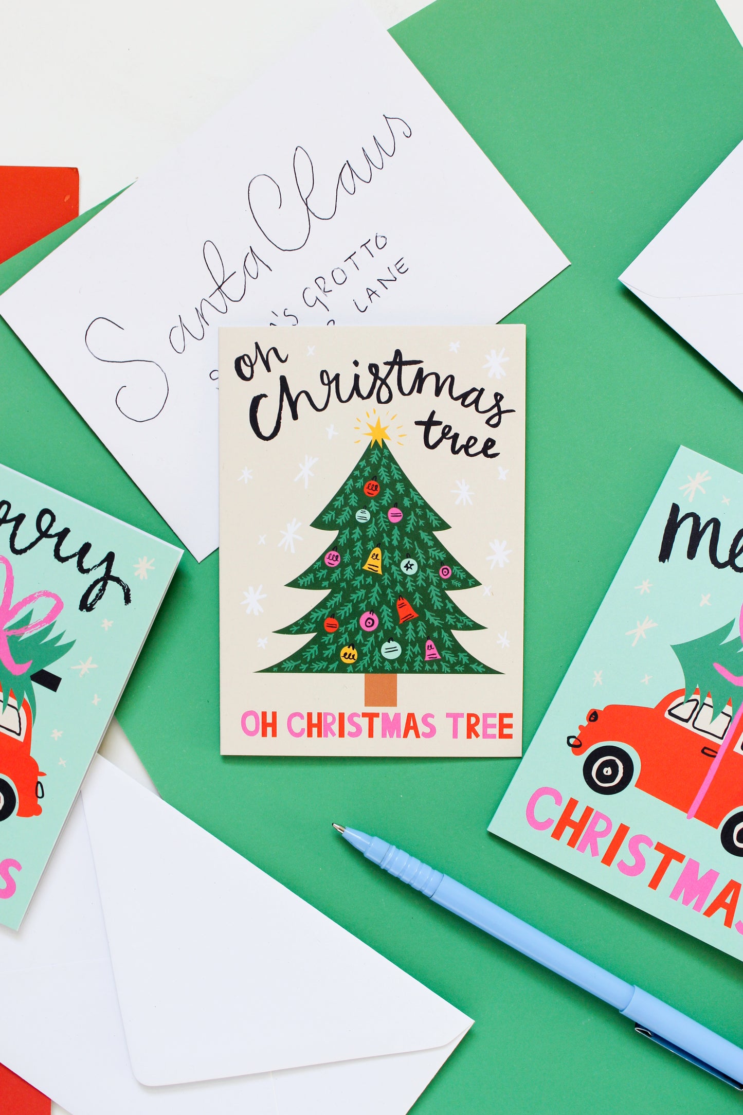 Oh Christmas Tree, Oh Christmas Tree, Traditional, Illustrated, Card