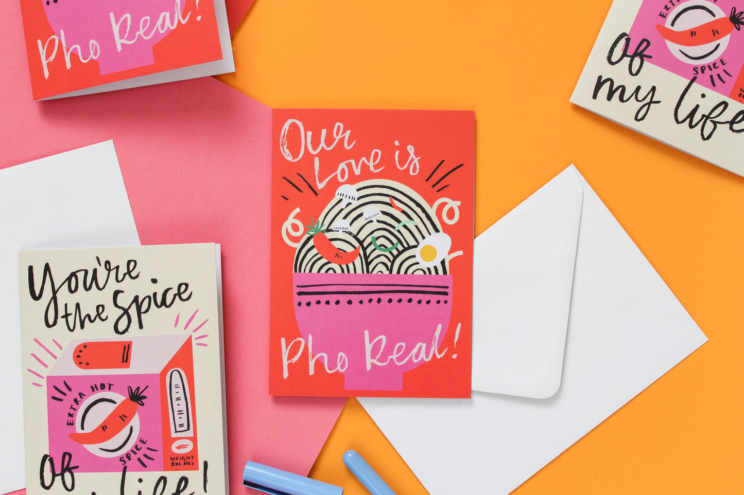 Our Love is Pho Real, Valentines, Greeting Card