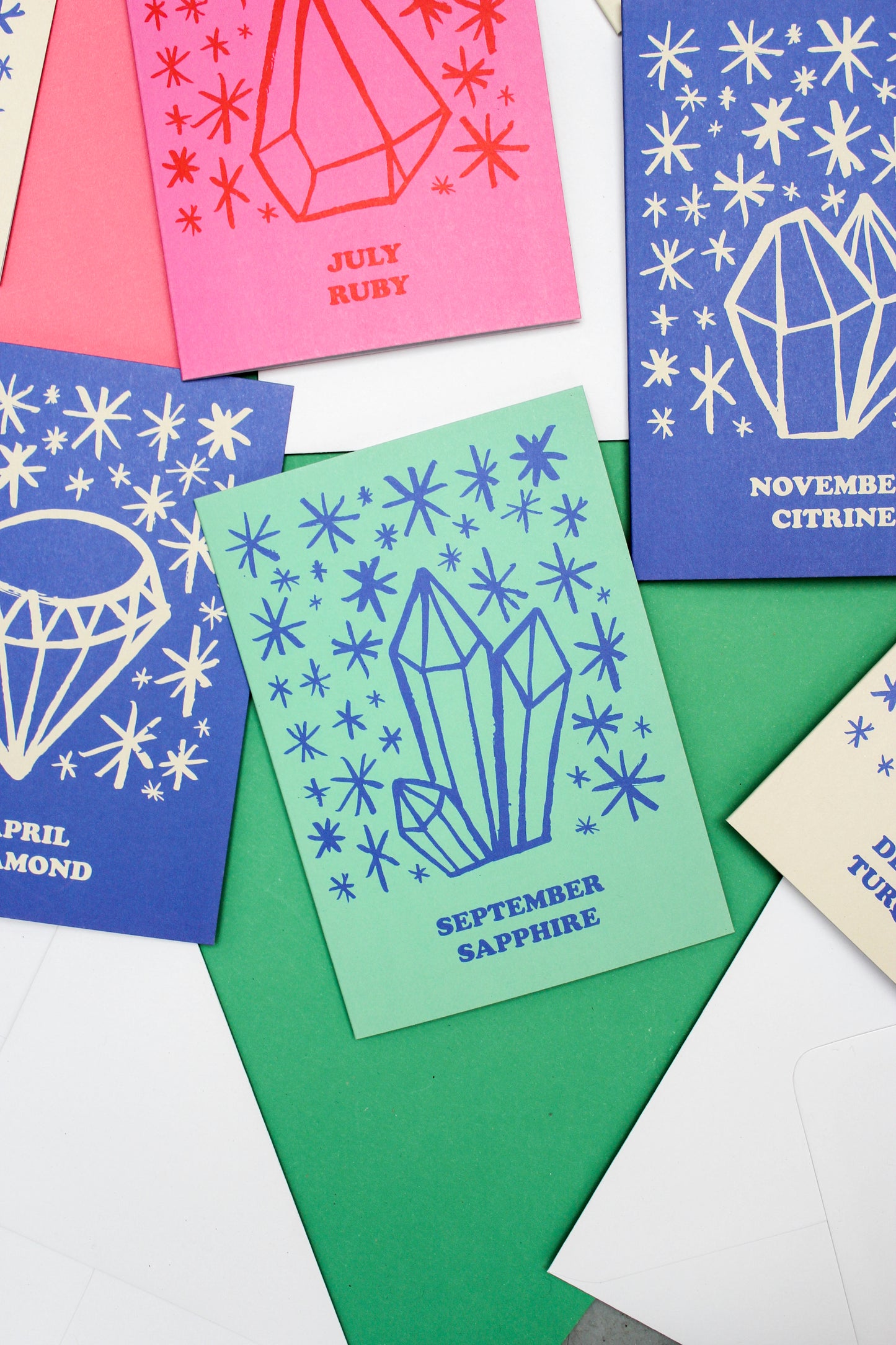 September Sapphire Birthstone, Birthday Card