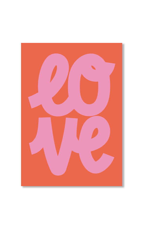 Love Typographic, Lettering, Art Print