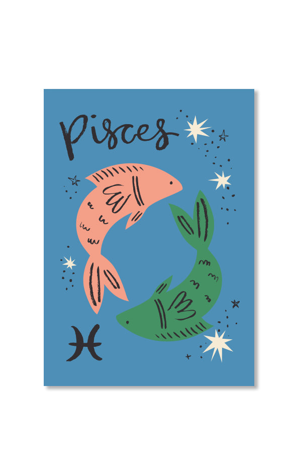 Horoscope Print's, Star Sign, Illustrated, Art Print