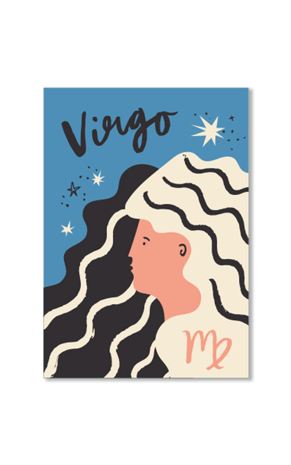 Horoscope Print's, Star Sign, Illustrated, Art Print