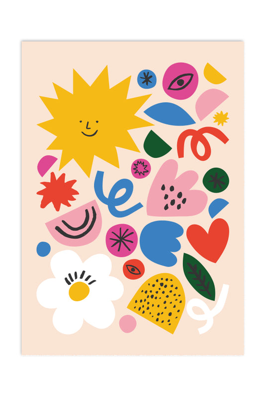 Pattern Play, Kid's, Nursery Room, Art Print