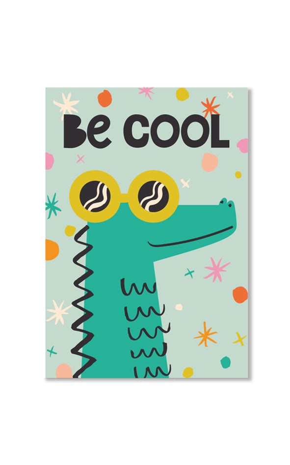 Be Cool Crocodile, Kids Room Wall Art, Print