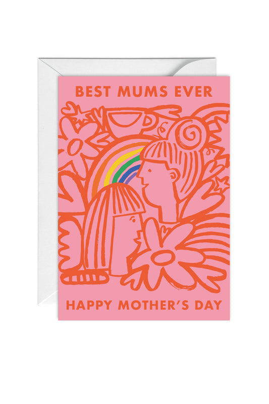 Best Mums Ever, Two Mums, LGBTQ+ Mother's Day Card