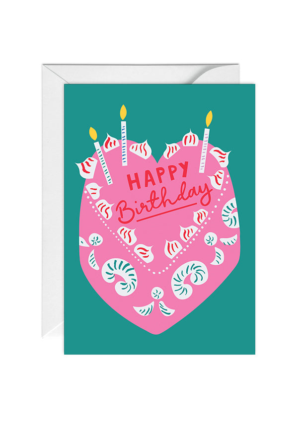 Birthday Cake, Kitsch, Birthday Greeting Card