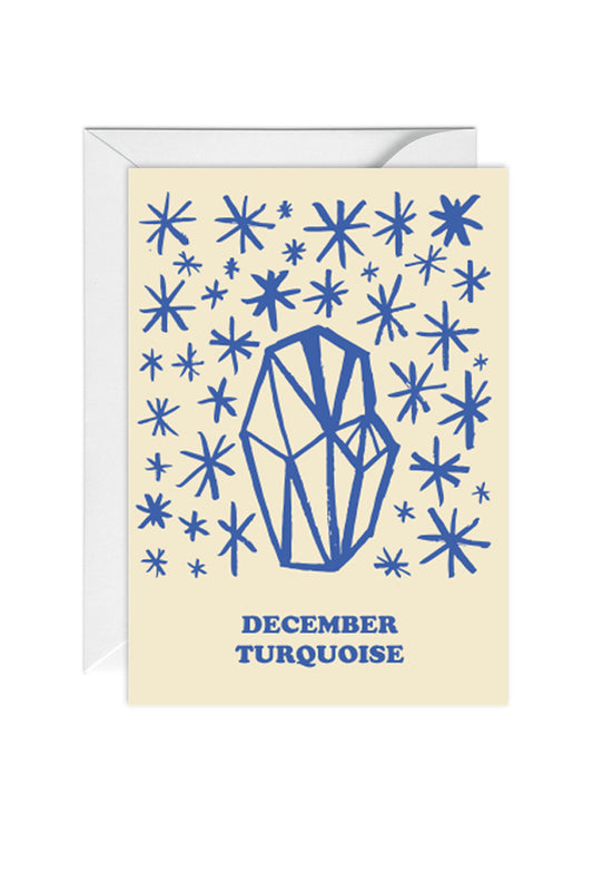 December Turquoise Birthstone, Birthday Card