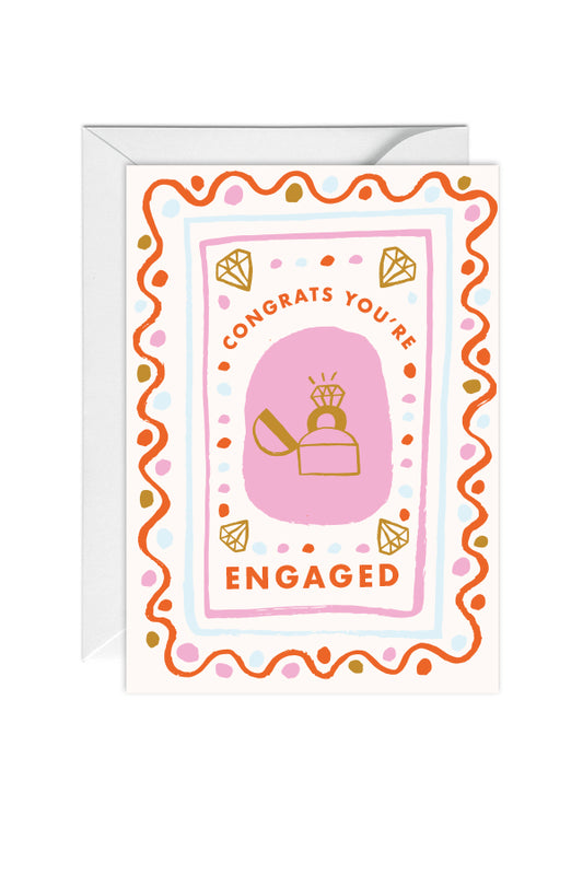 Congrats You're Engaged, Engagement, Congratulations, Greeting Card