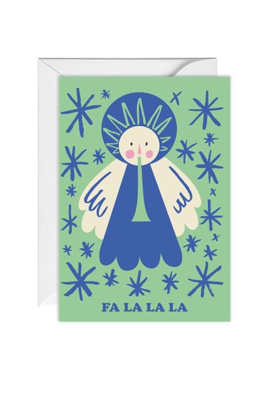 Fa La La La, Angel, Christmas Card