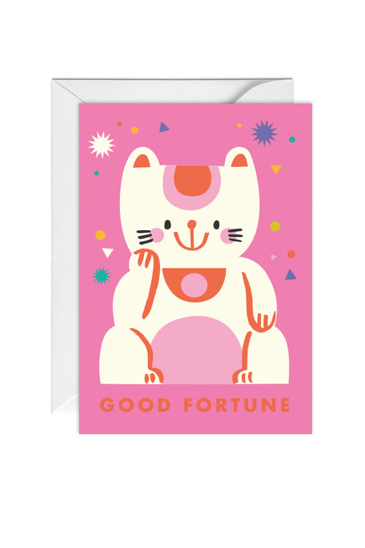 Good Fortune, Lucky Cat, Luck, Greeting Card