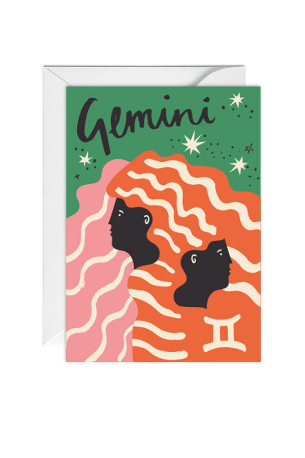Gemini, Horoscope, Greeting Card