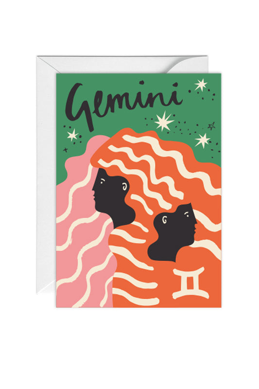 Gemini, Horoscope, Greeting Card