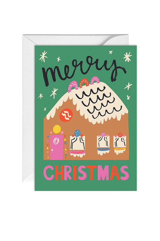 Ginger Bread House, Kitsch, Christmas Card