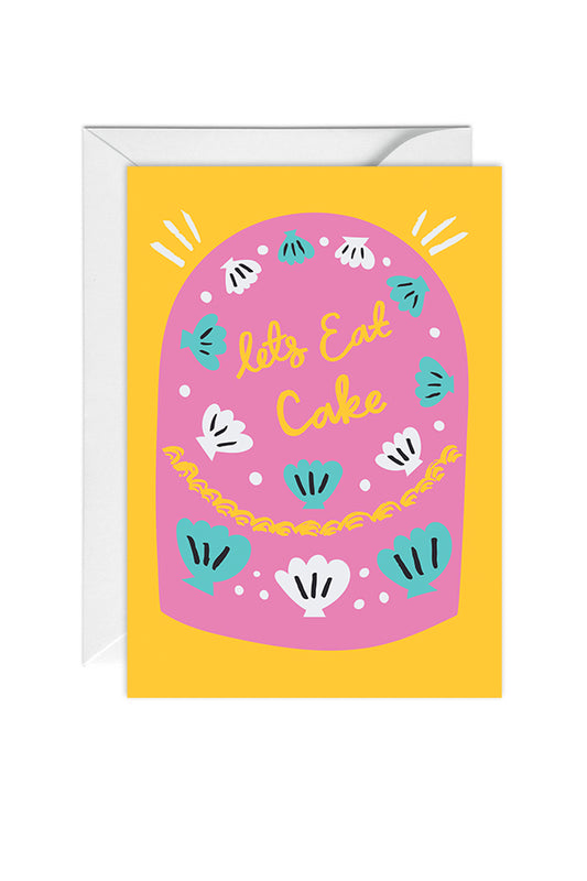 Let's Eat Cake, Wedding, Birthday Greeting Card