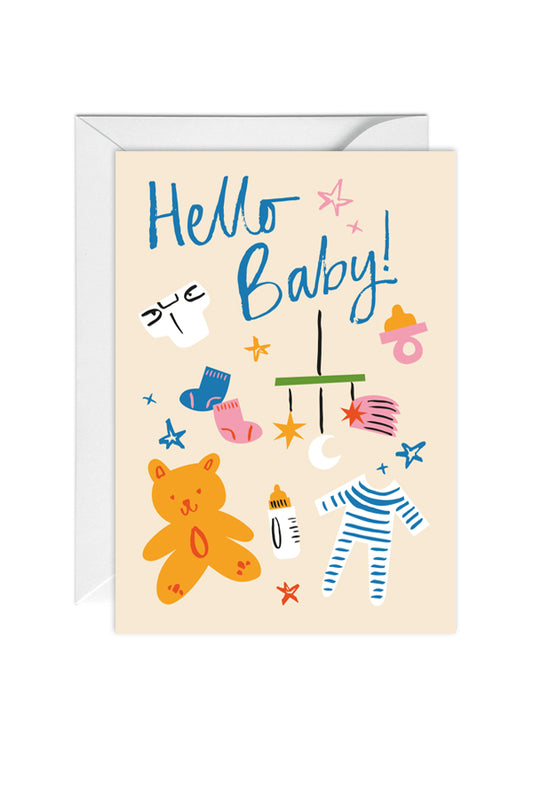 Hello Baby Greeting Card, New baby, Greeting Card