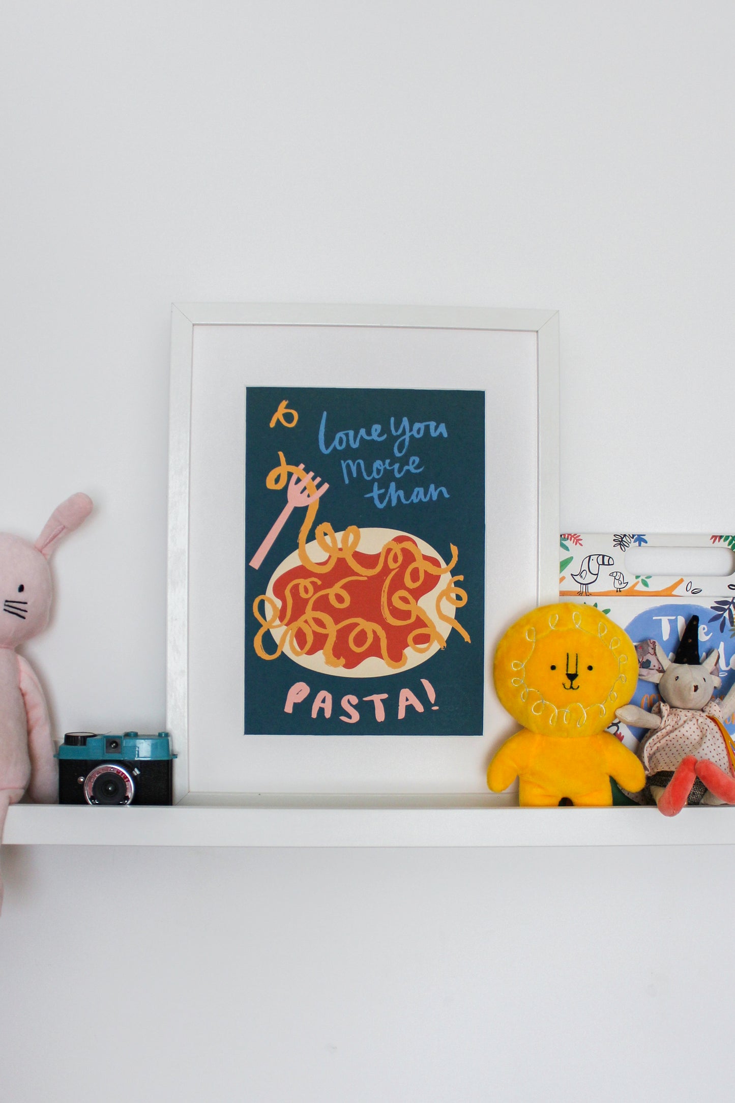 Love You More Than Pasta, Valentine's, Love, Art Print