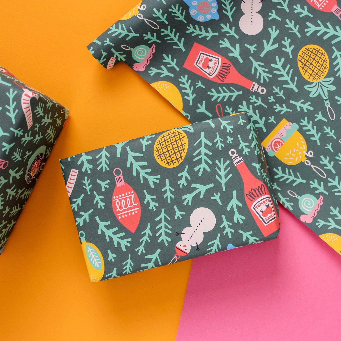 Deck The Halls Wrapping Paper, Christmas, Kitsch, Decorations, Recycled, Eco-Friendly Gift Wrap
