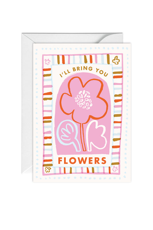 Bring you Flowers in the Pouring Rain! Valentines, Love, Greeting Card