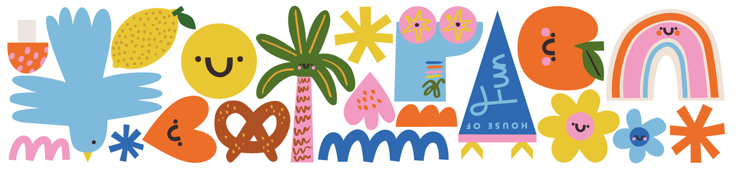 The Icons, Kid's, Children's, Nursery Room Wall Sticker, Decals