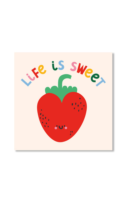 Life is Sweet, Kid's, Children's, Nursery, Art Print