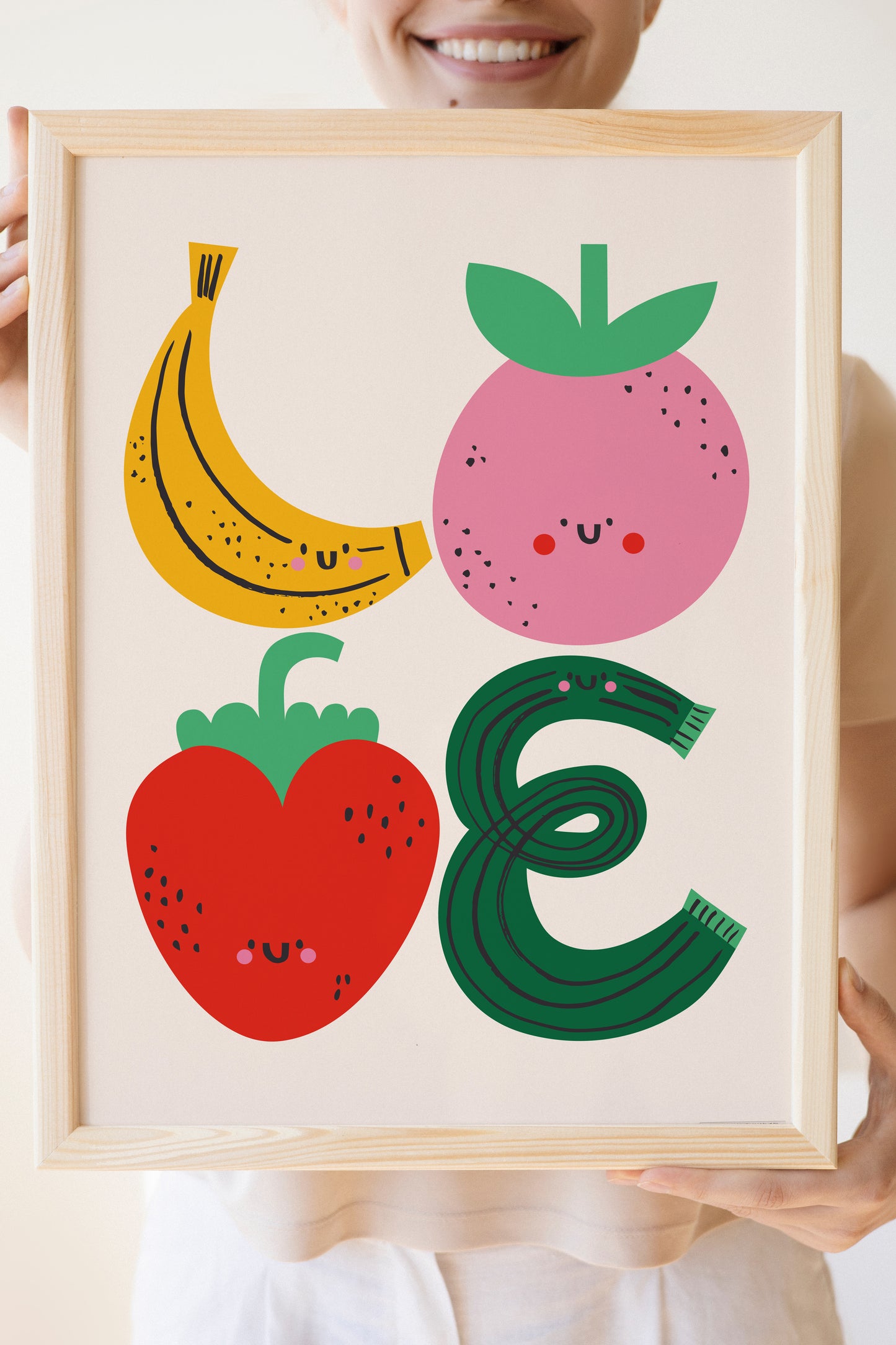 Love Fruit, Kid's, Children's Room, Art Print