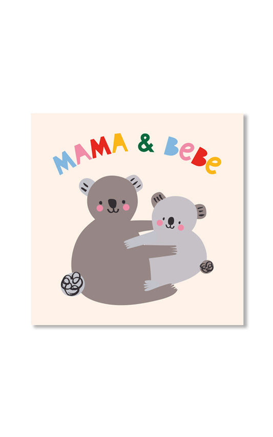 Mama and Bebe, Kid's, Children's Room, Art Print