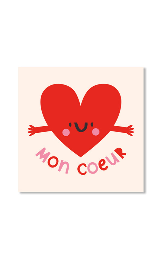 Mon Coeur, Kid's, Children's Room, Art Print