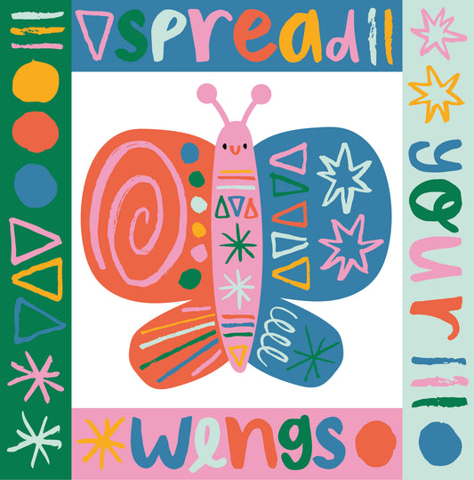 Spread Your Wings, Kid's, Children's, Nursery, Art Print