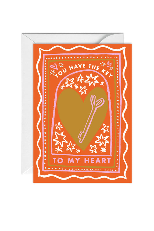 Key To My Heart, Valentine, Greeting Card