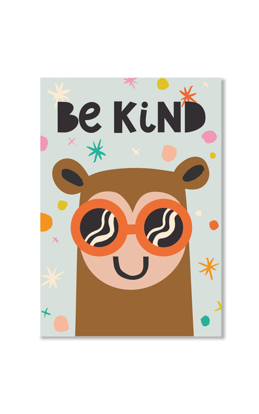 Be Kind Monkey, Kids Room Wall Art, Print