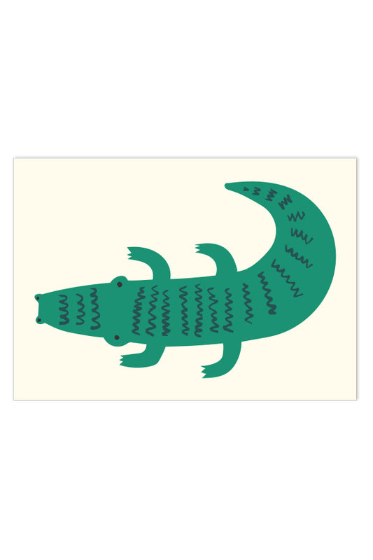 Crocodile, Kids Room Wall Art, Print