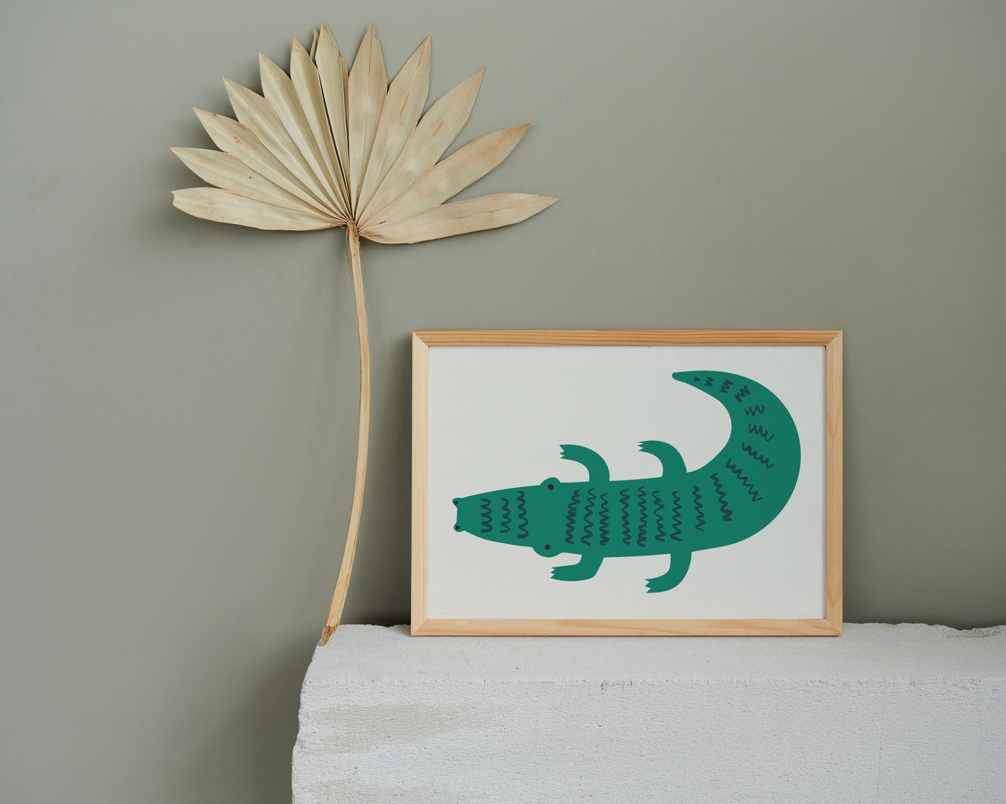 Crocodile, Kids Room Wall Art, Print