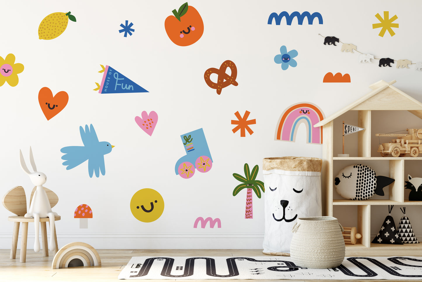 The Icons, Kid's, Children's, Nursery Room Wall Sticker, Decals