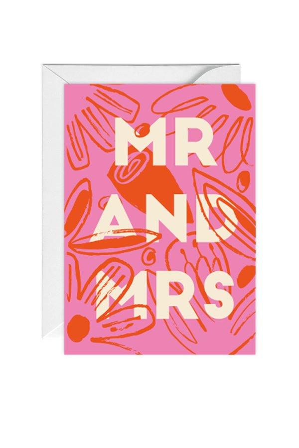 Mr and Mrs,Congratulations, Wedding Card
