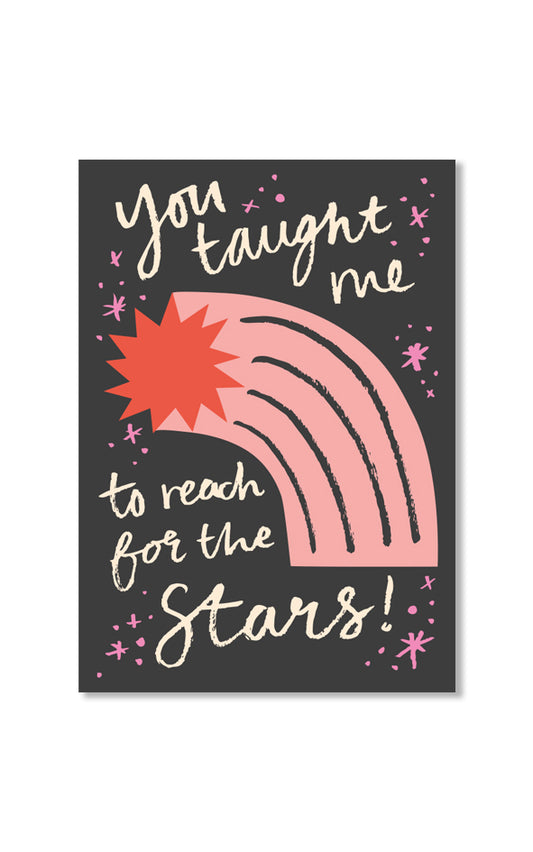 You Taught me to Reach of the Stars, Kid's, Children's, Nursery, Room, Art Print